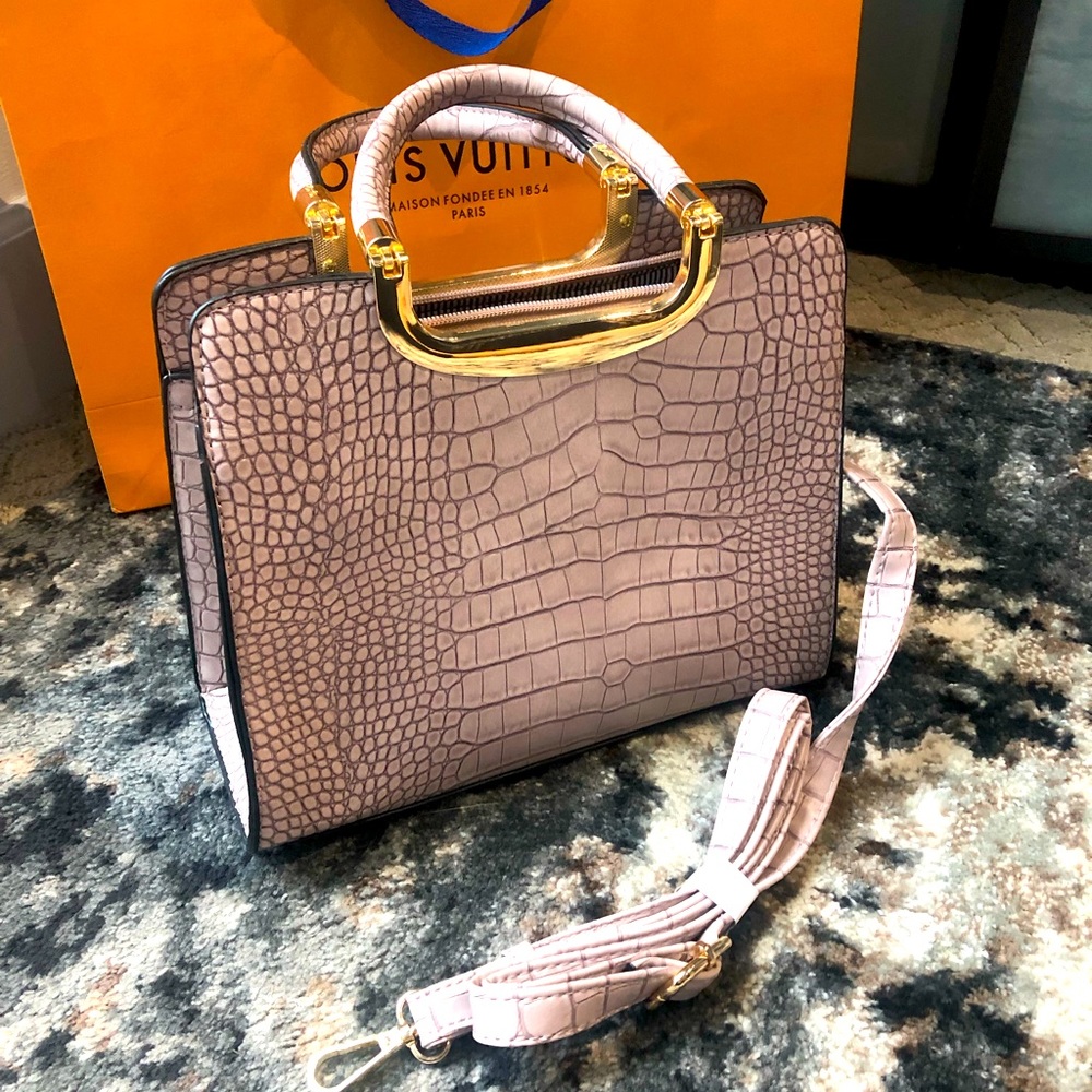 Lilac Crocodile Bag